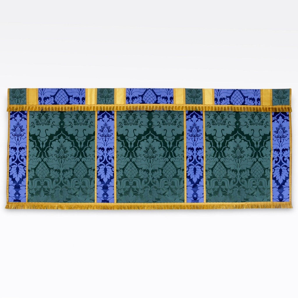 Altar Frontal in Green Bellini with Blue Bellini Superfrontal - Watts & Co. (international)