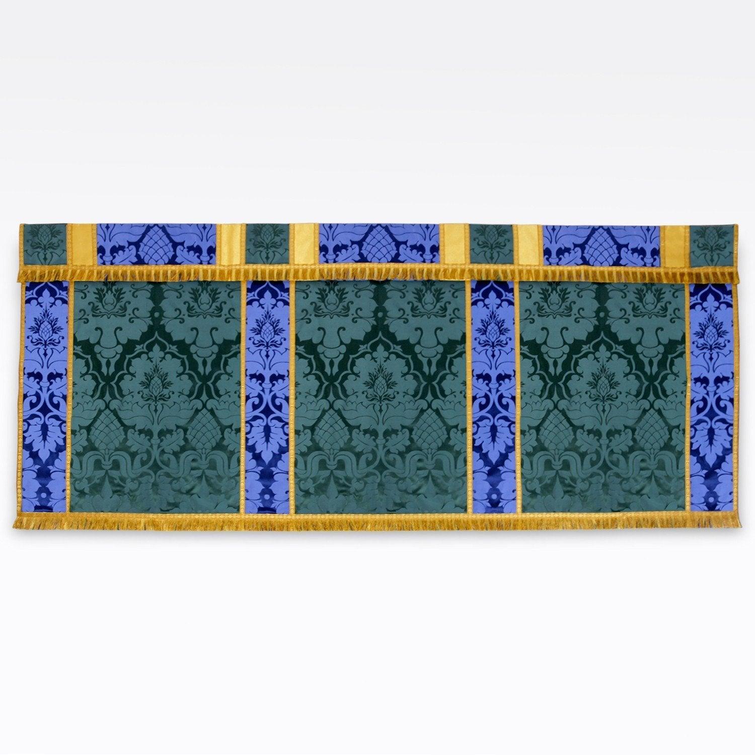 Altar Frontal in Green Bellini with Blue Bellini Superfrontal - Watts & Co. (international)