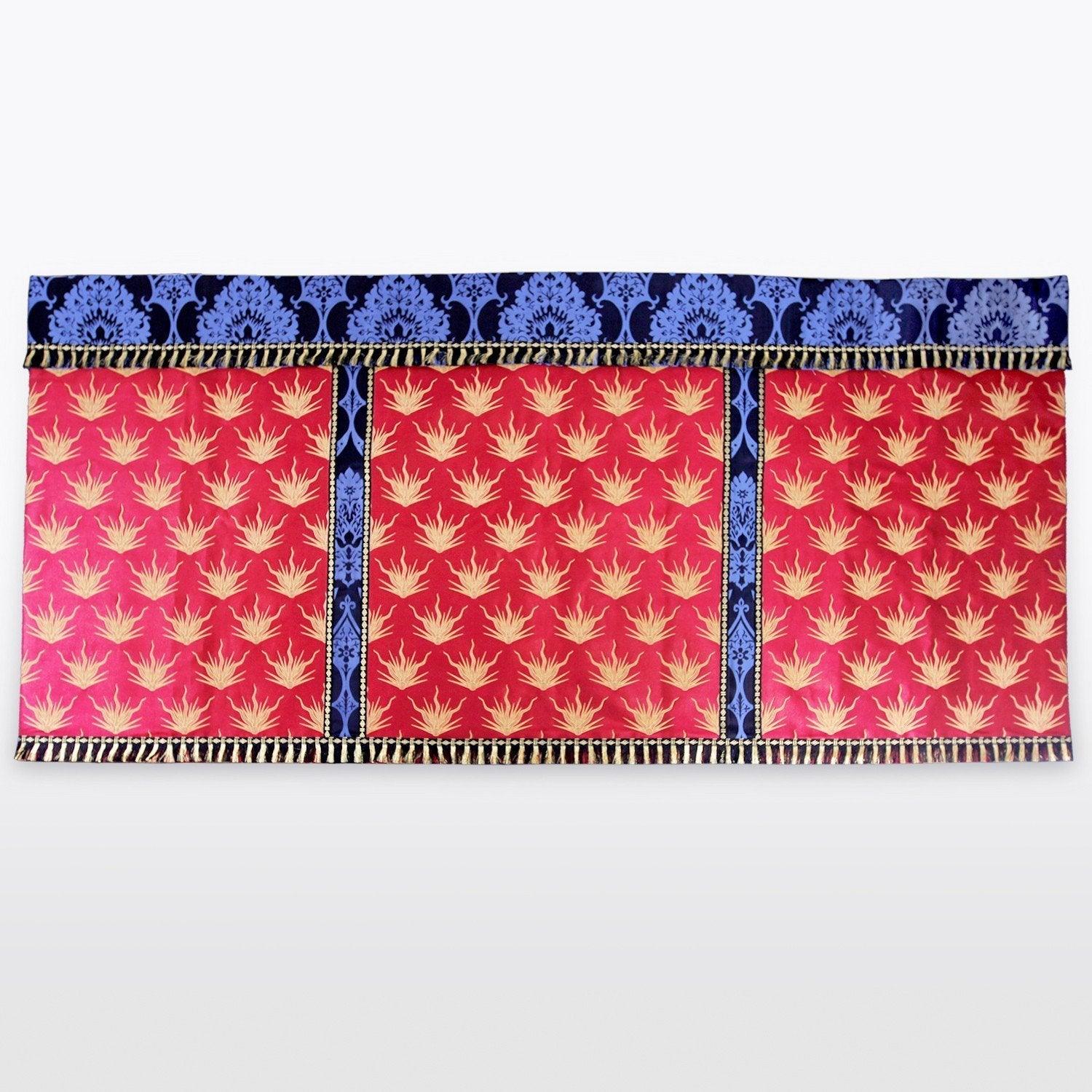 Altar Frontal in Red Pentecost Brocade with Blue/Black Gothic Superfrontal - Watts & Co. (international)