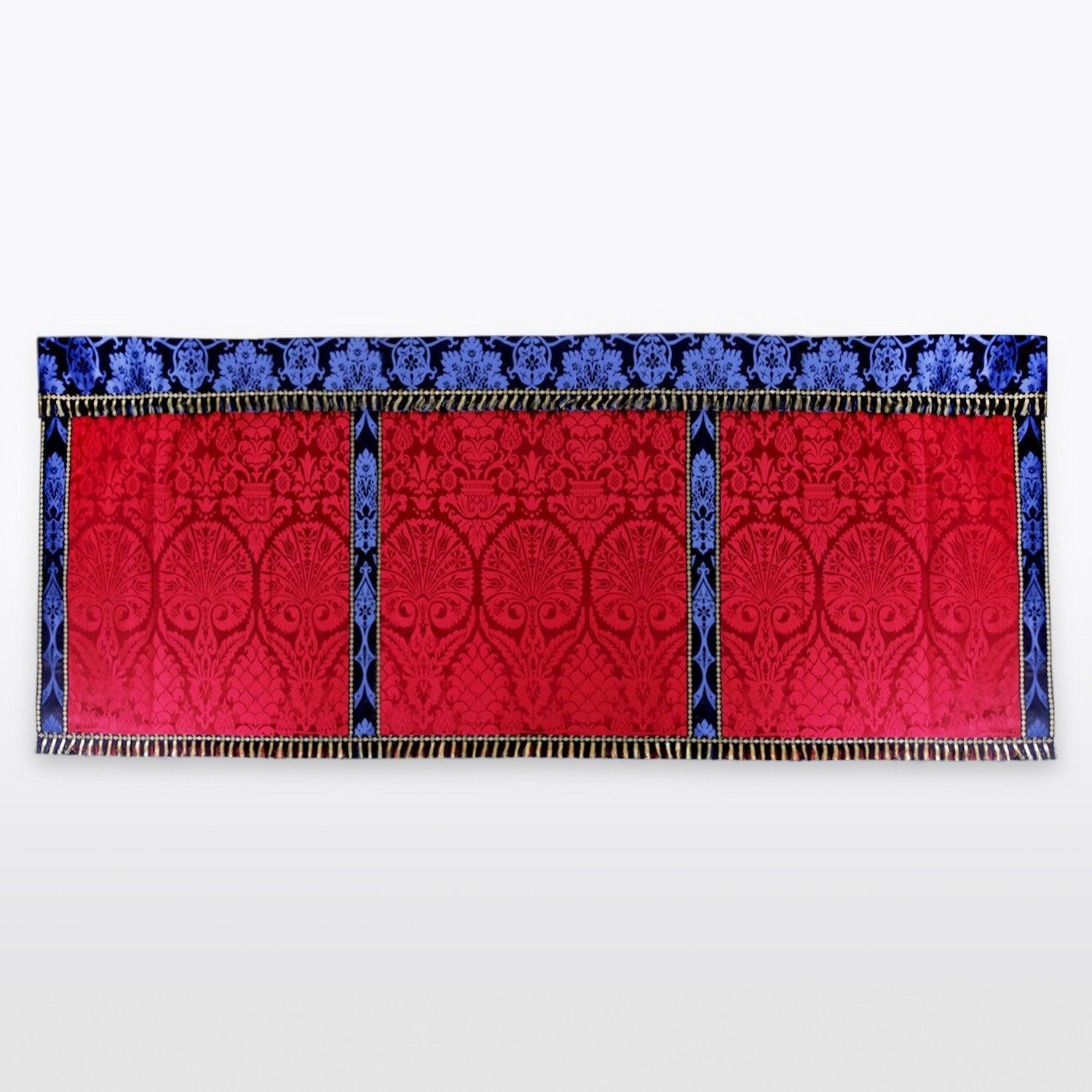 Altar Frontal in Red St Nicolas with Blue/Black Gothic Superfrontal - Watts & Co. (international)