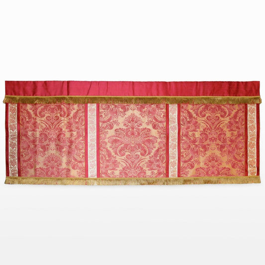 Altar Frontal in Rose 'Venice' Brocade with Rose Vine Orphreys - Watts & Co.