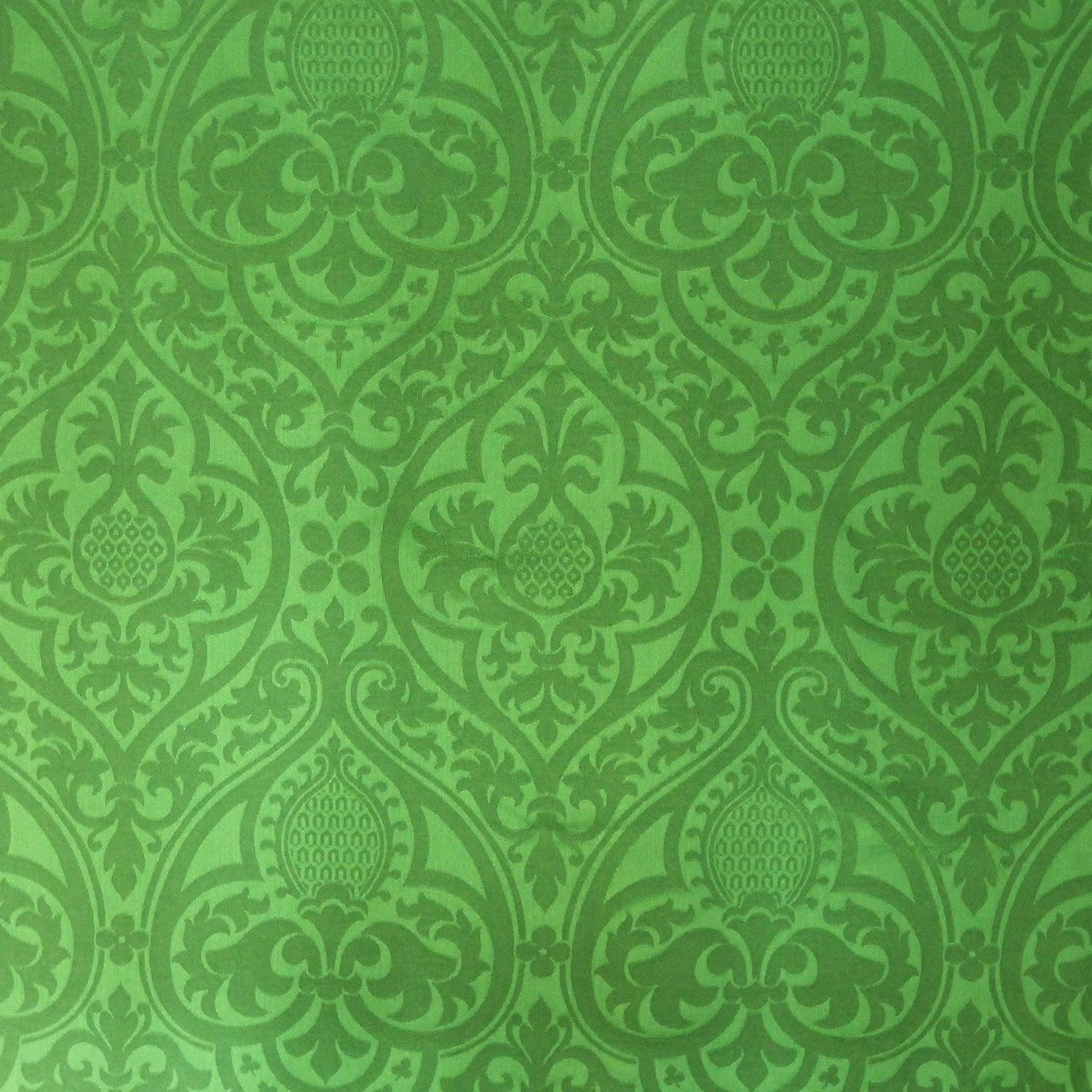 Alton/Pugin Damask - Green - Watts & Co. (international)