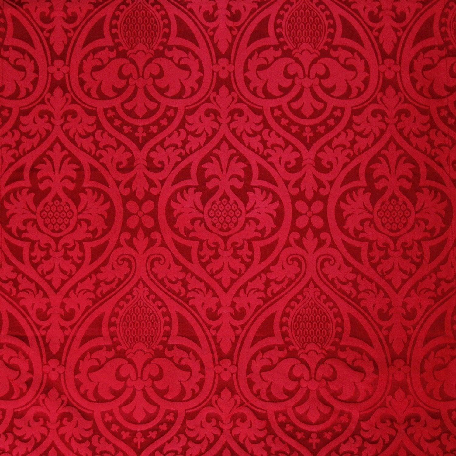 Alton/Pugin Damask - Red - Watts & Co. (international)