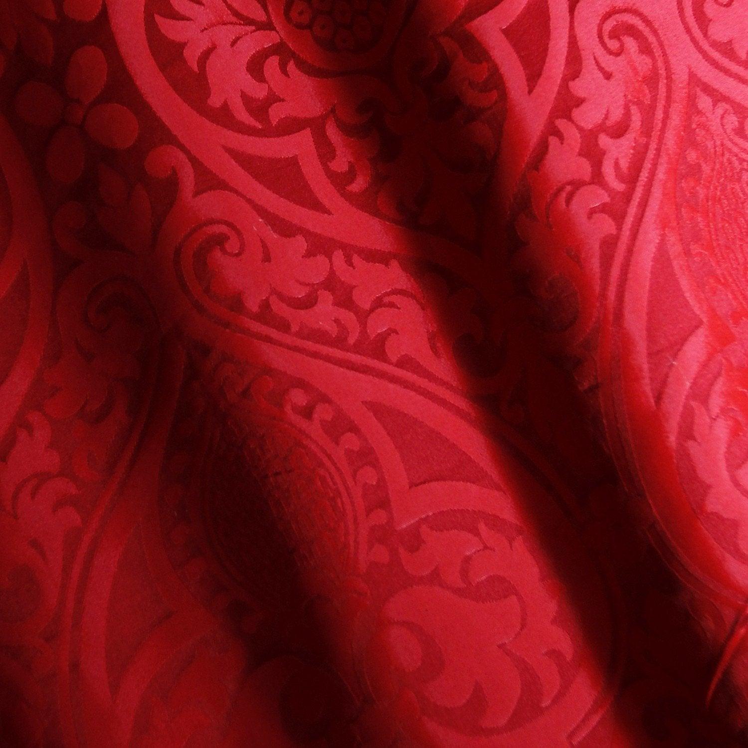 Alton/Pugin Damask - Red - Watts & Co. (international)