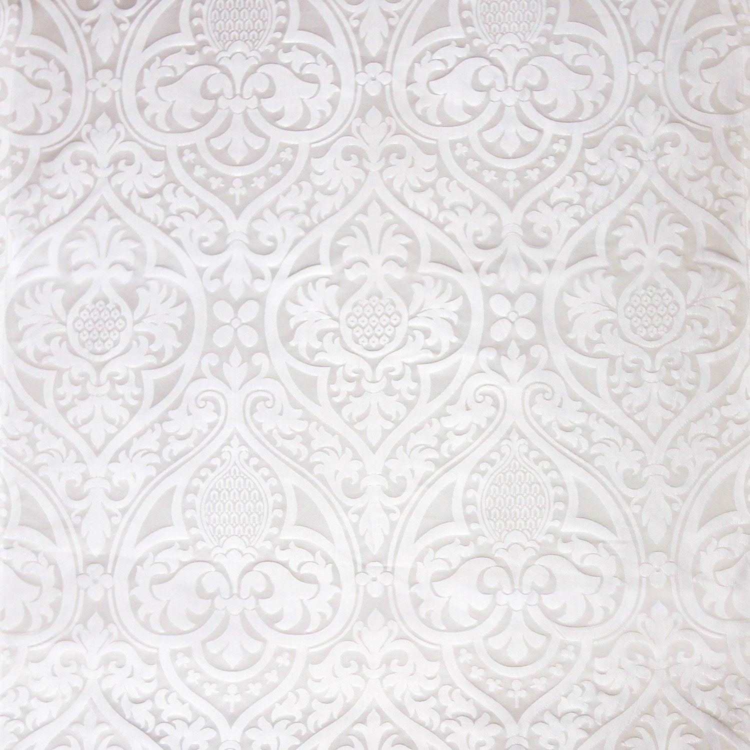 Alton/Pugin Damask - White - Watts & Co. (international)
