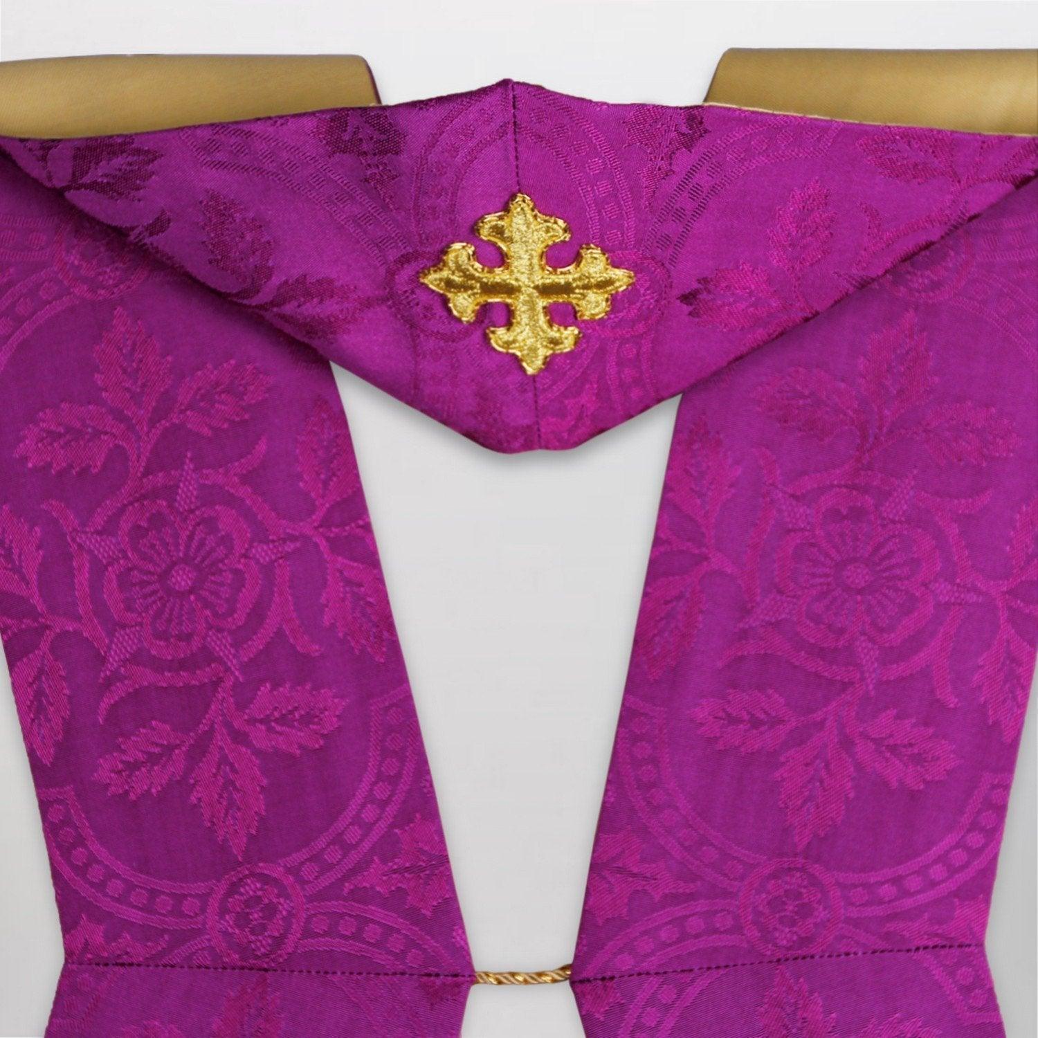 Angled Deacon Stole in Roman Purple - Watts & Co. (international)