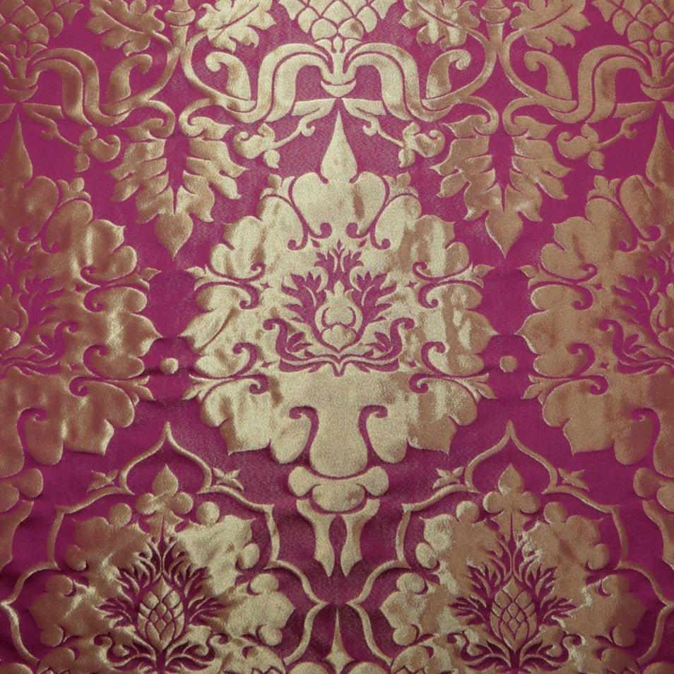 Bellini Silk Damask - Comper Rose & Gilt - Watts & Co.