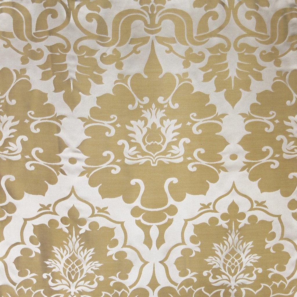 Bellini Silk Damask - Oyster & Old Gold - Watts & Co. (international)