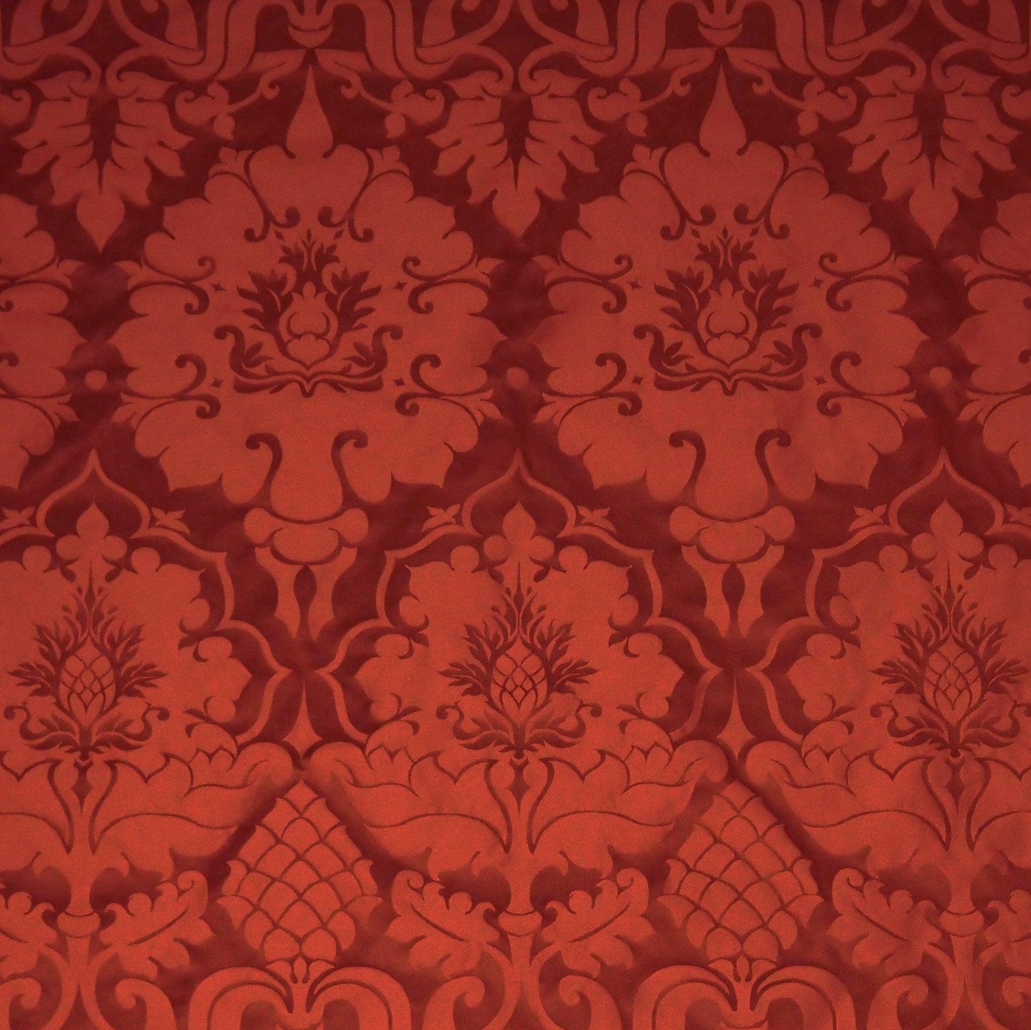 Bellini Silk Damask - Sarum Red - Watts & Co.