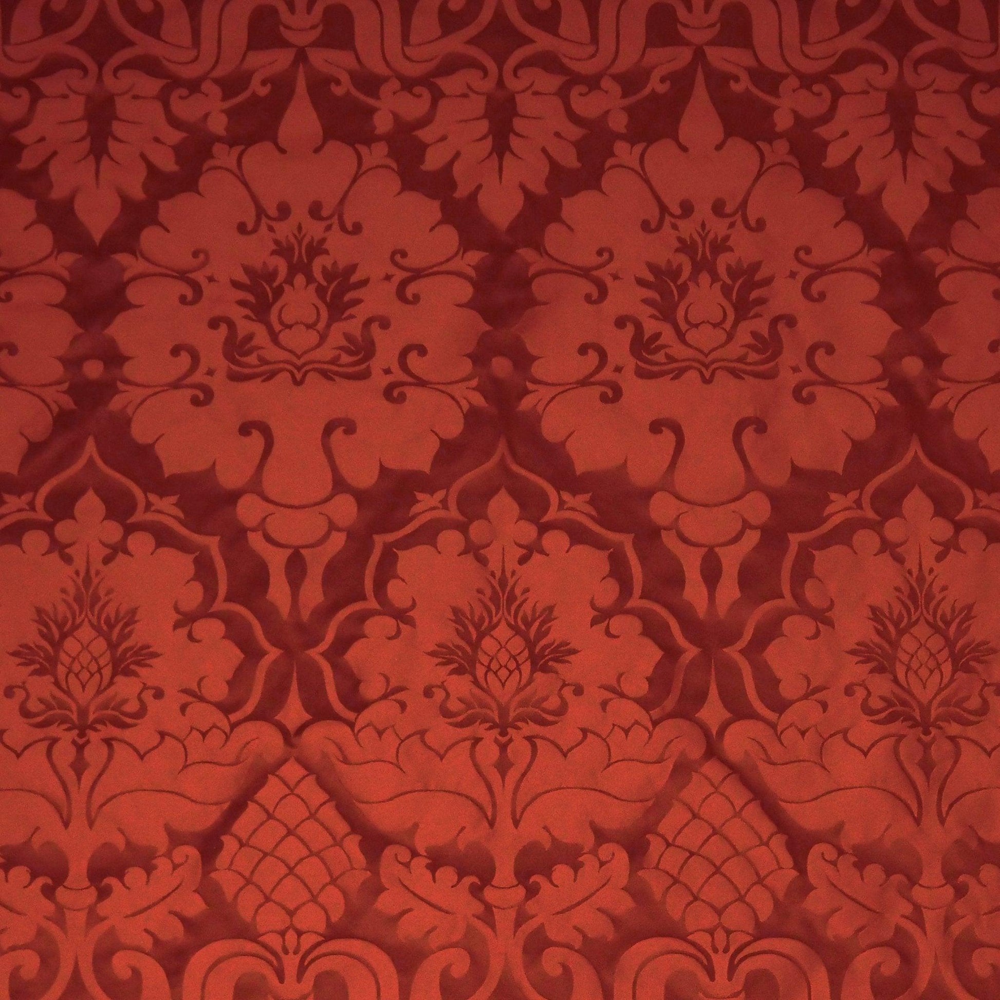Bellini Silk Damask - Sarum Red - Watts & Co.