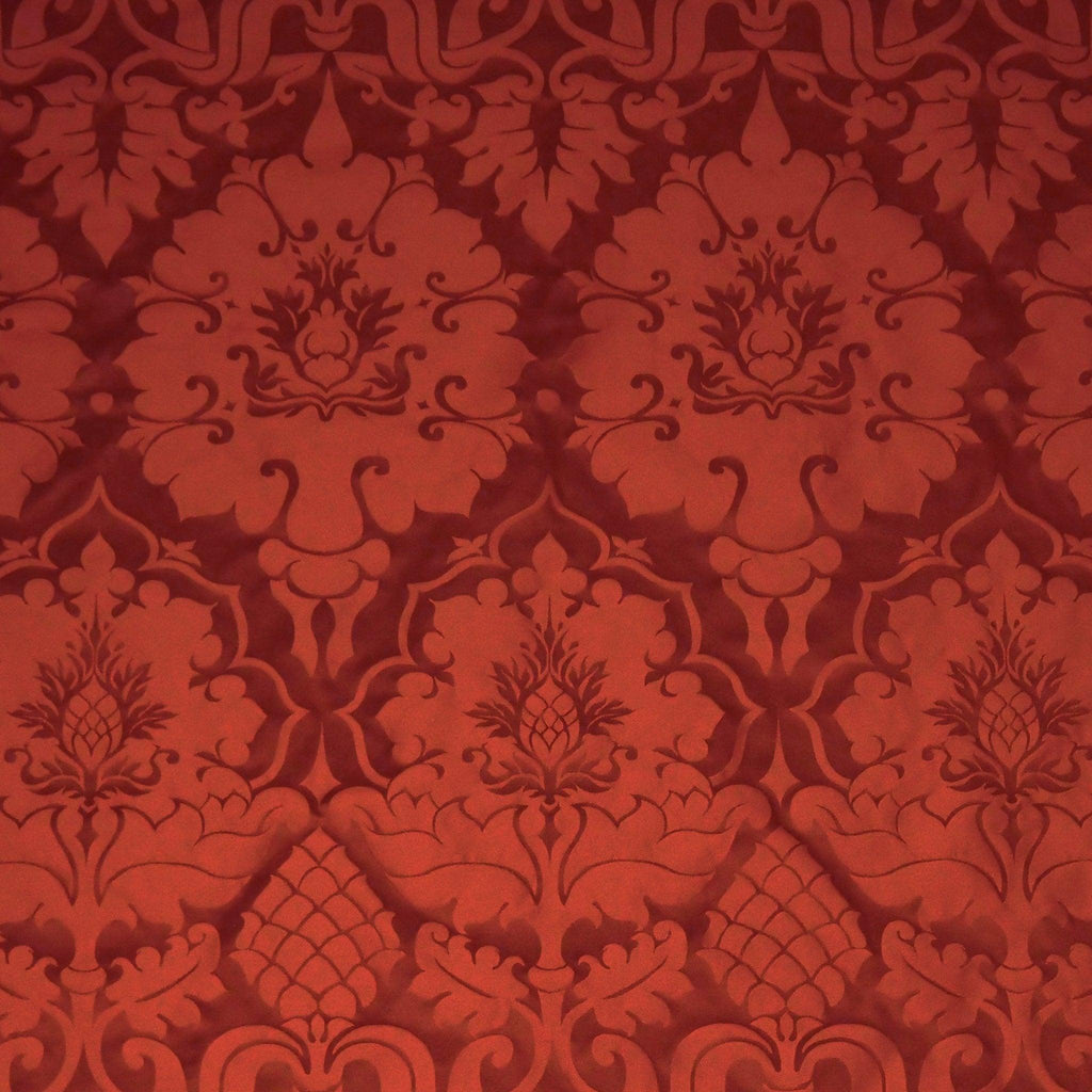 Bellini Silk Damask - Sarum Red - Watts & Co.