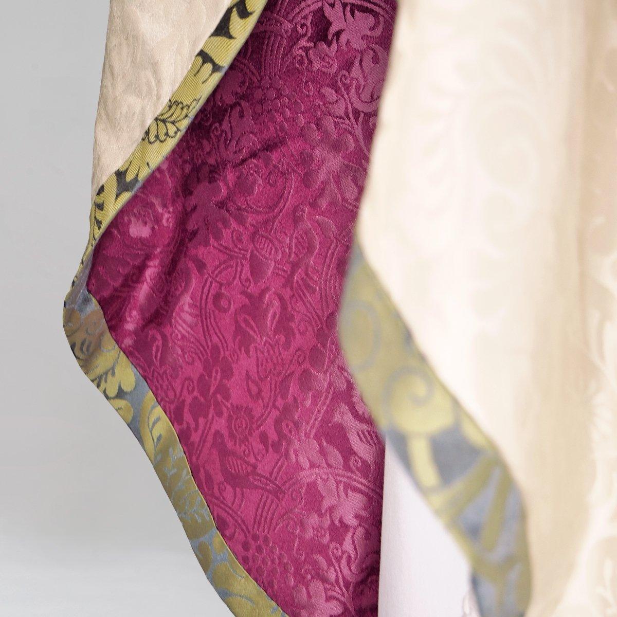 Borromean Chasuble in Cream 'Holbein' with Canterbury Blue/Gold 'Holbein' Orphreys - Watts & Co.