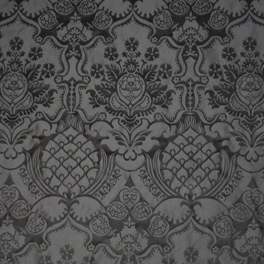 Comper Cathedral Silk Damask - Black - Watts & Co.