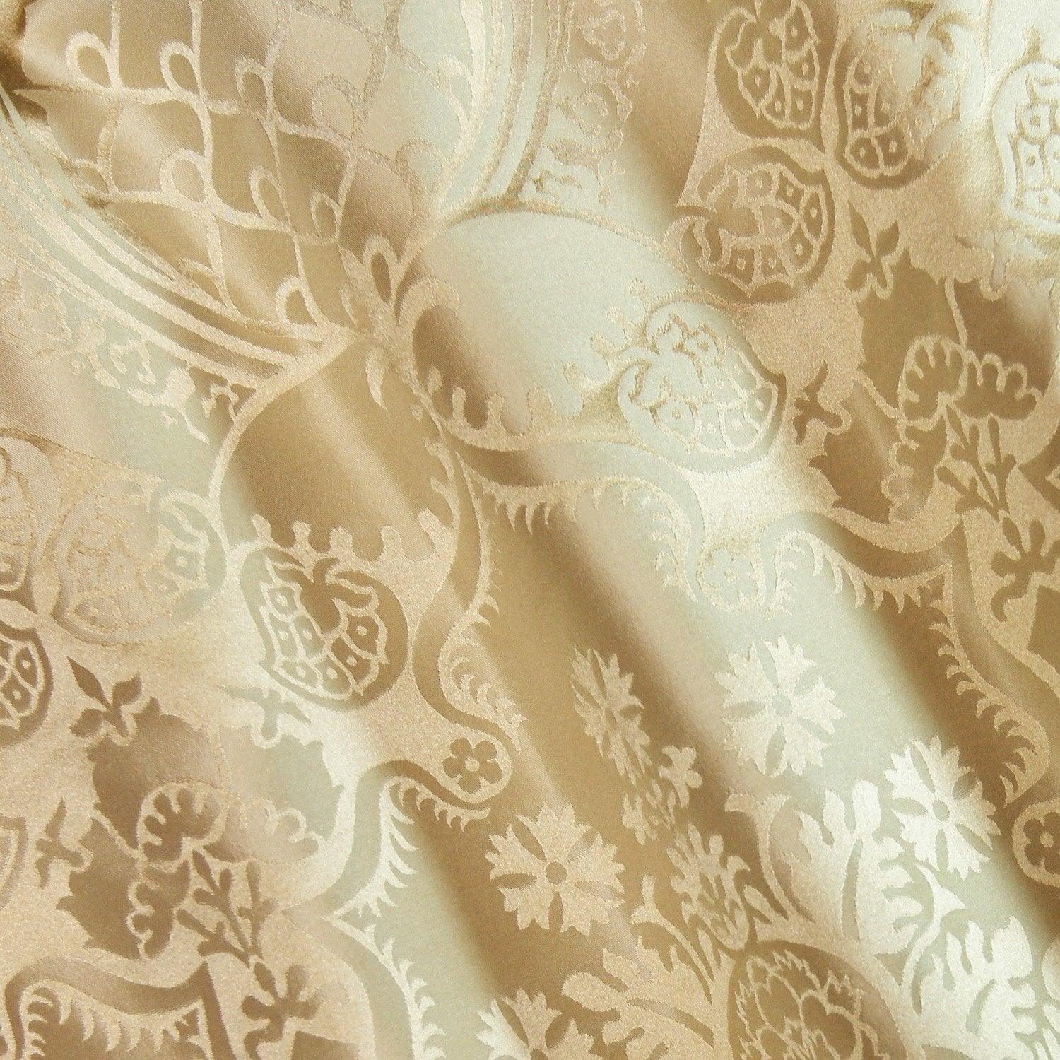 Comper Cathedral Silk Damask - Cream - Watts & Co. (international)