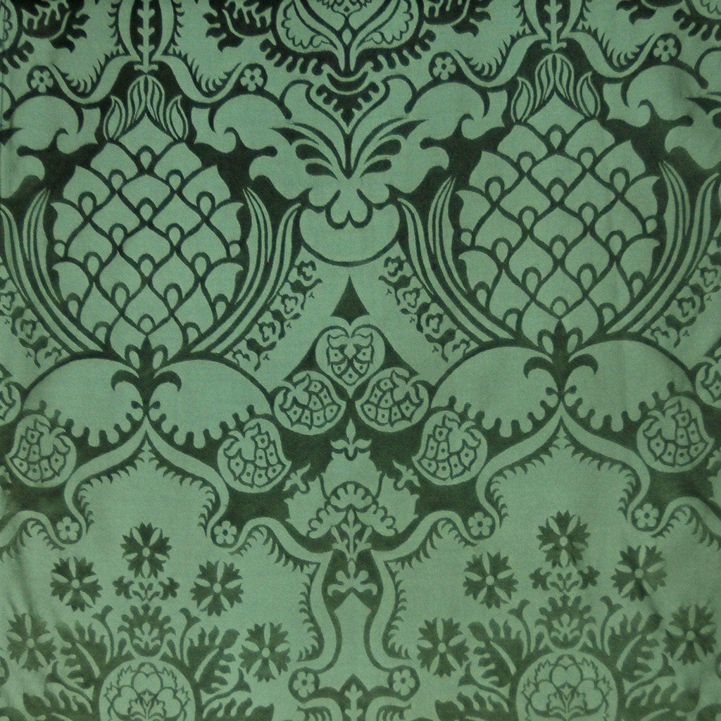 Comper Cathedral Silk Damask - Green - Watts & Co. (international)