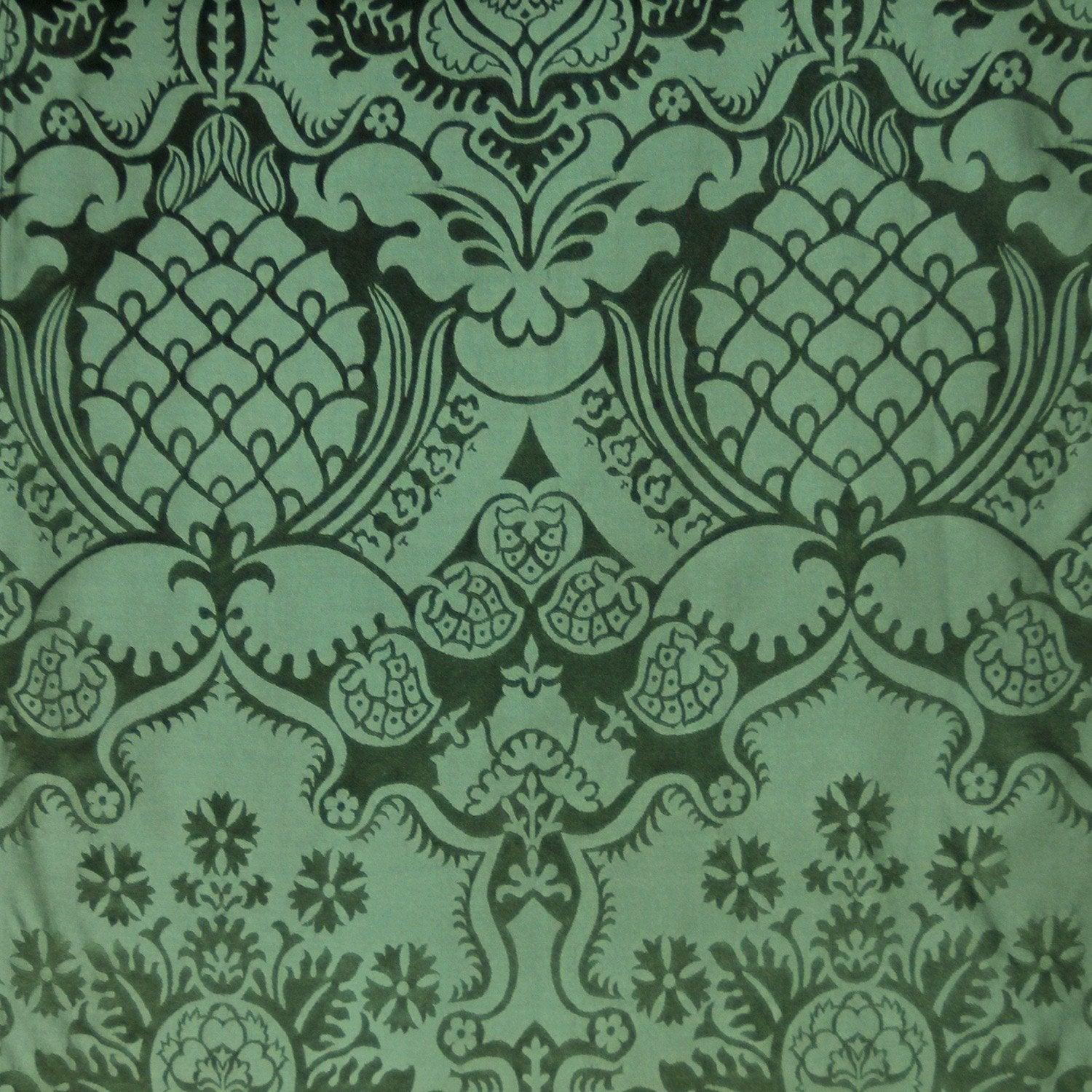 Comper Cathedral Silk Damask - Green - Watts & Co. (international)