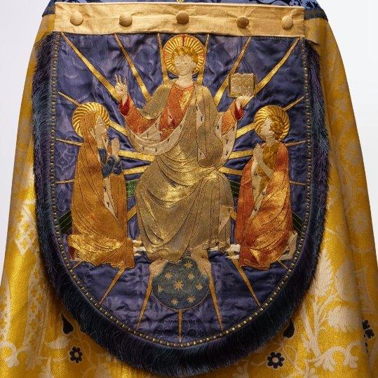 Comper Strawberry Cope with Embroidered Cope Hood - Watts & Co.