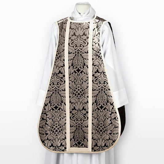 Continental Chasuble in Black/Silver 'Fairford' - Watts & Co.