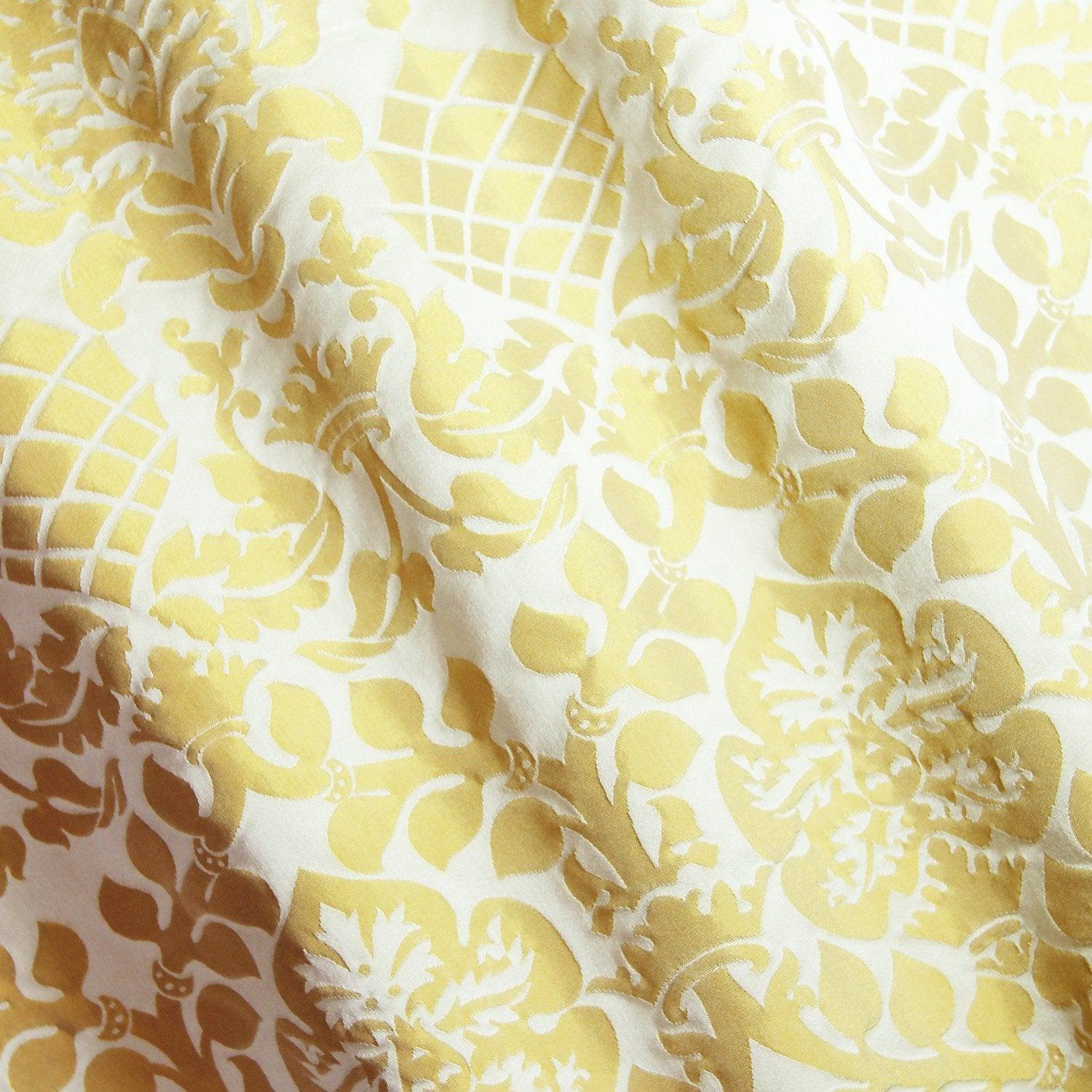 Davenport Damask - White & Gold - Watts & Co. (international)