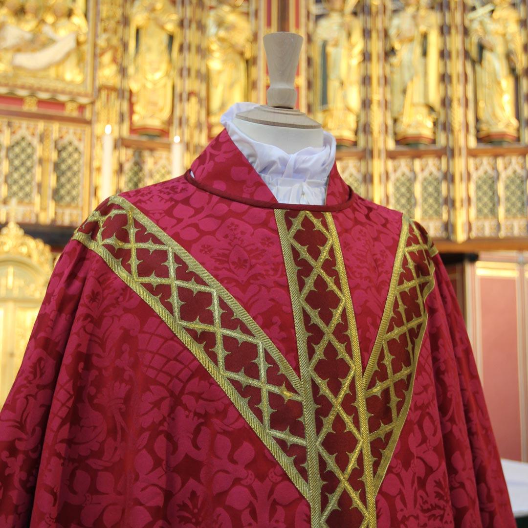 Watts & Co. – Red 'Davenport' Chasuble, detail
