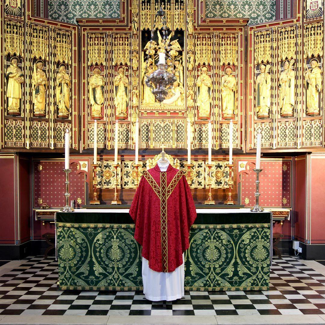 Watts & Co. – Red 'Davenport' Chasuble, in situ