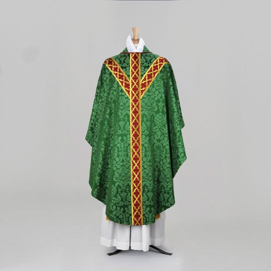Watts & Co. – Green 'Davenport' Chasuble, front
