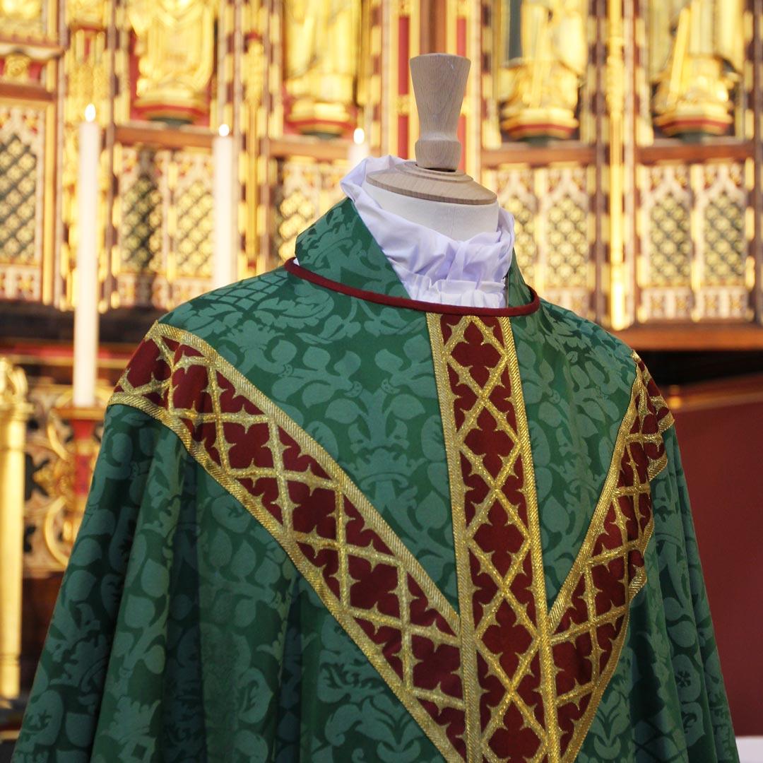 Watts & Co. – Green 'Davenport' Chasuble, detail