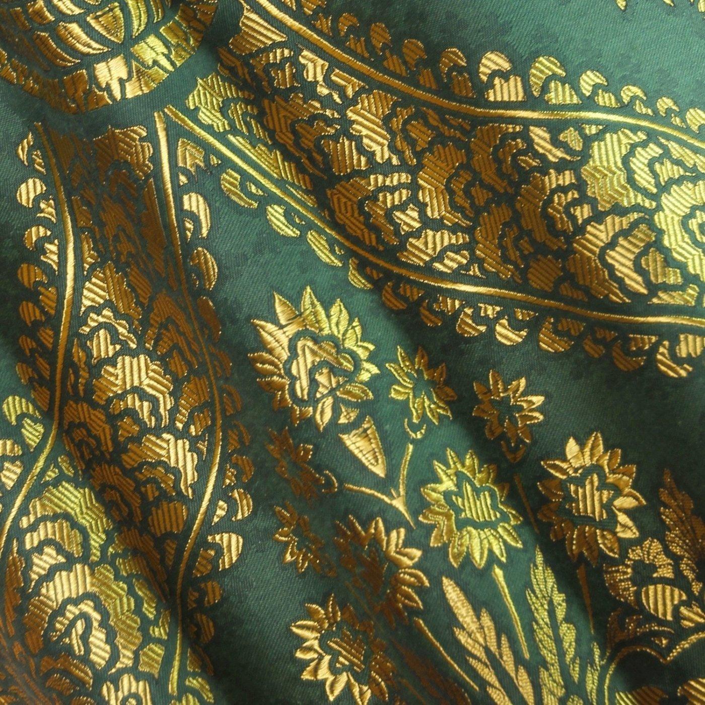 Embroidered Cathedral Cope in Green/Gold Memlinc with Blue Bellini Orphreys - Watts & Co. (international)