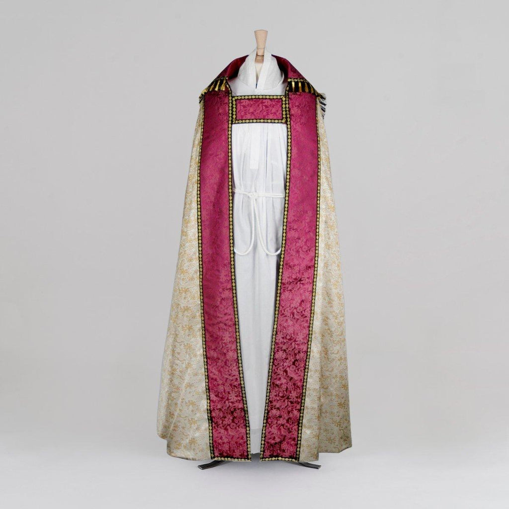 Embroidered Cathedral Cope in Oyster Hilliard - Watts & Co.