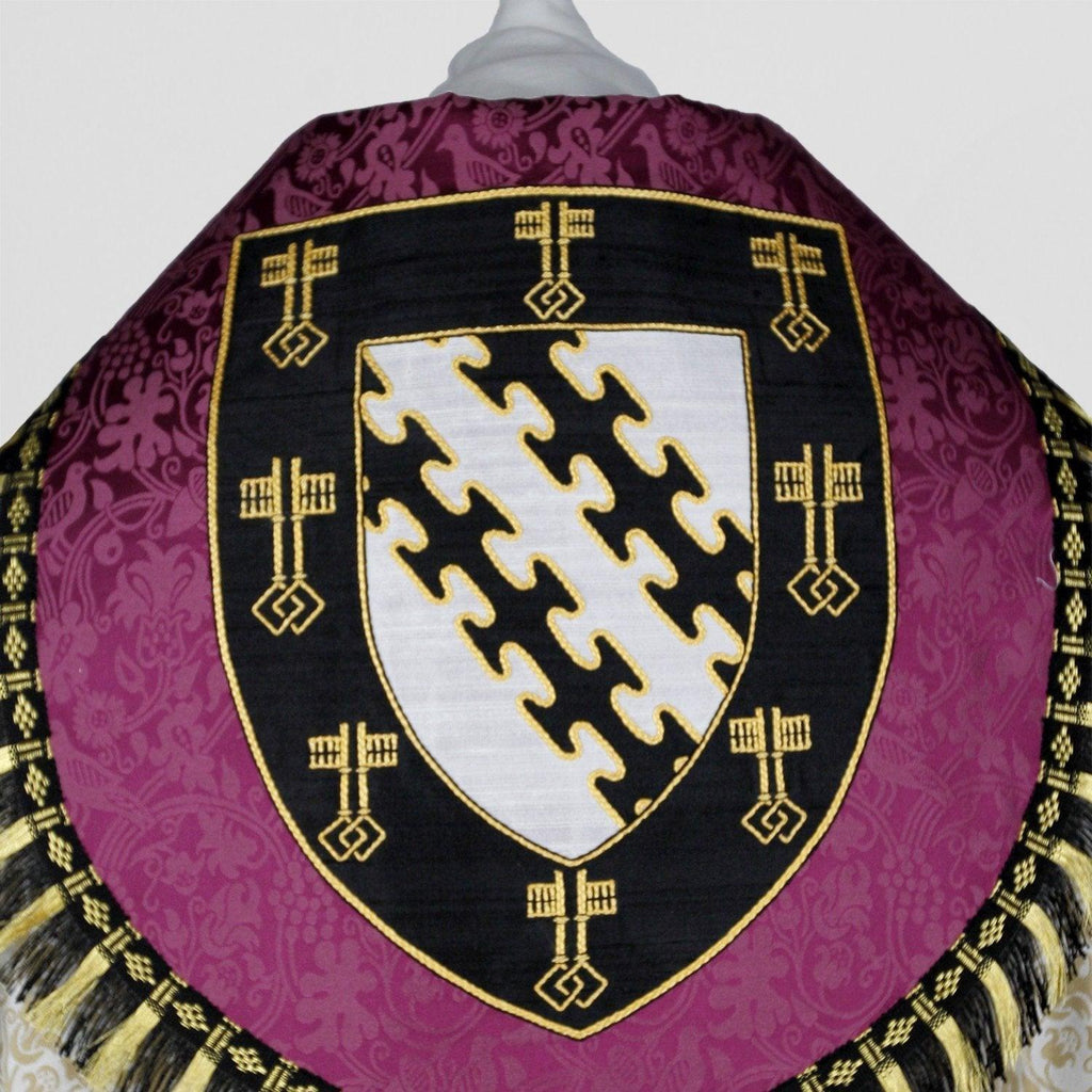 Embroidered Cathedral Cope in Oyster Hilliard - Watts & Co.