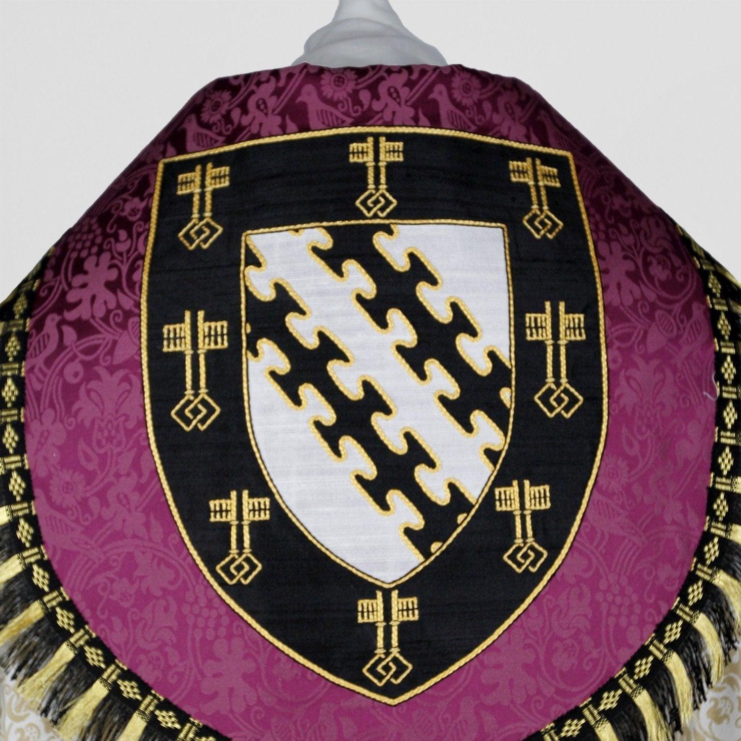 Embroidered Cathedral Cope in Oyster Hilliard - Watts & Co.