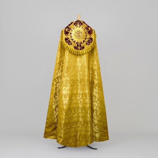 Embroidered Cathedral Cope in Stag, Cloth of Gold - Watts & Co.