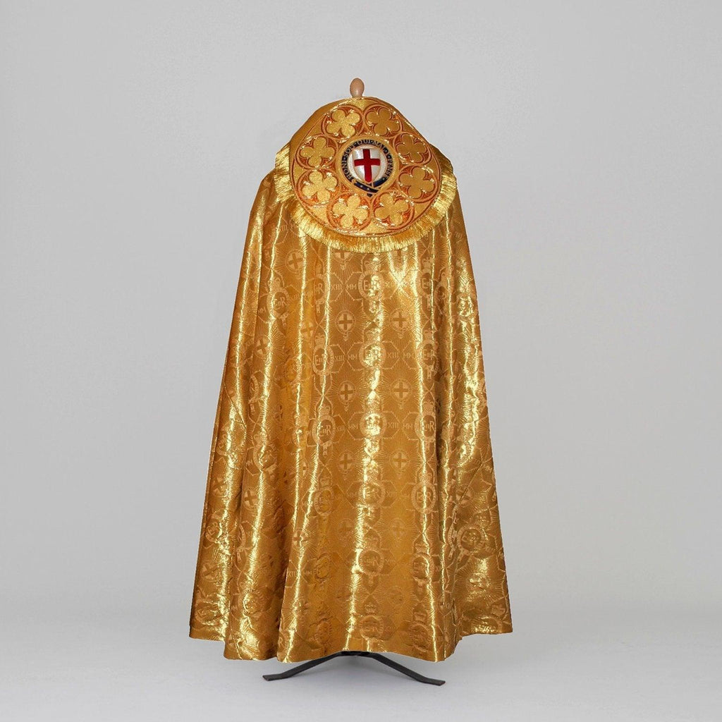 Embroidered Cathedral Cope in Windsor Cloth of Gold - Watts & Co.