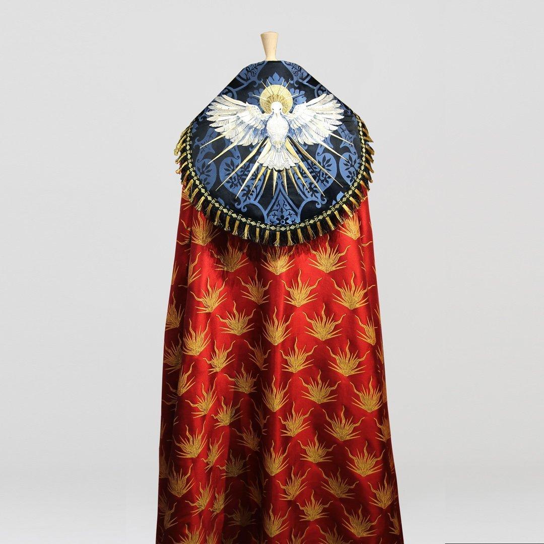 Embroidered Dove Cope in Red Pentecost Brocade - Watts & Co. (international)