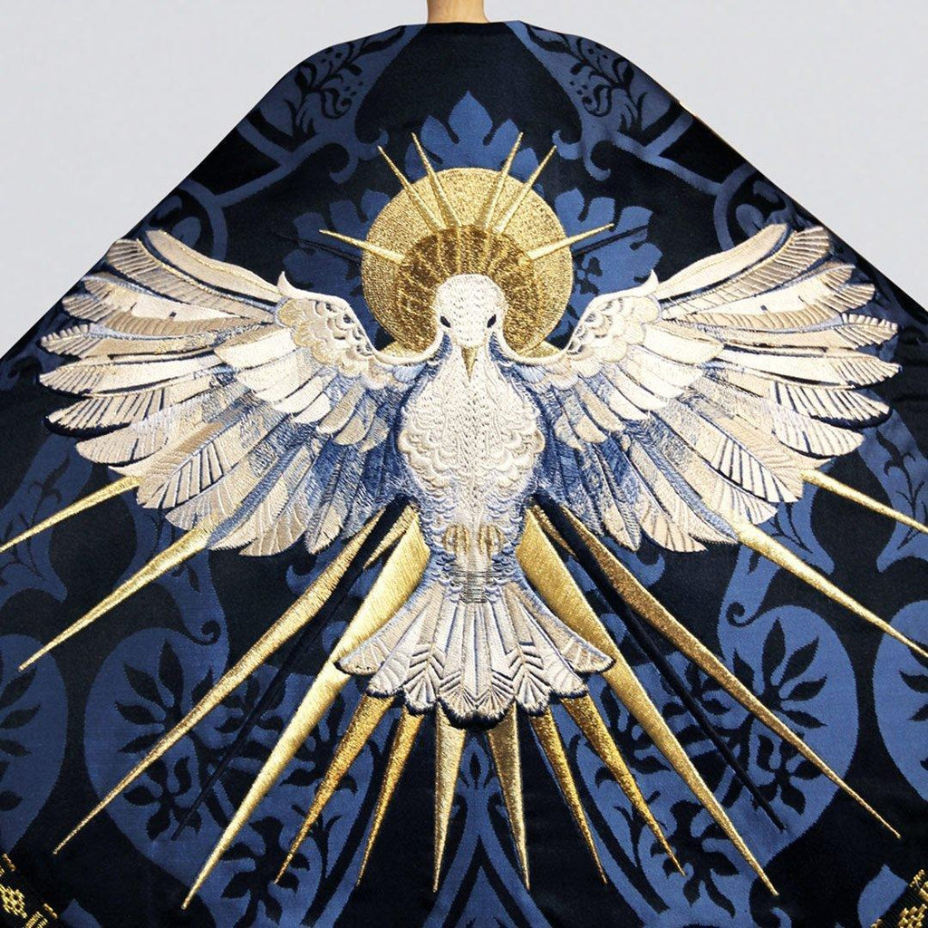 Embroidered Dove Cope in Red Pentecost Brocade - Watts & Co. (international)