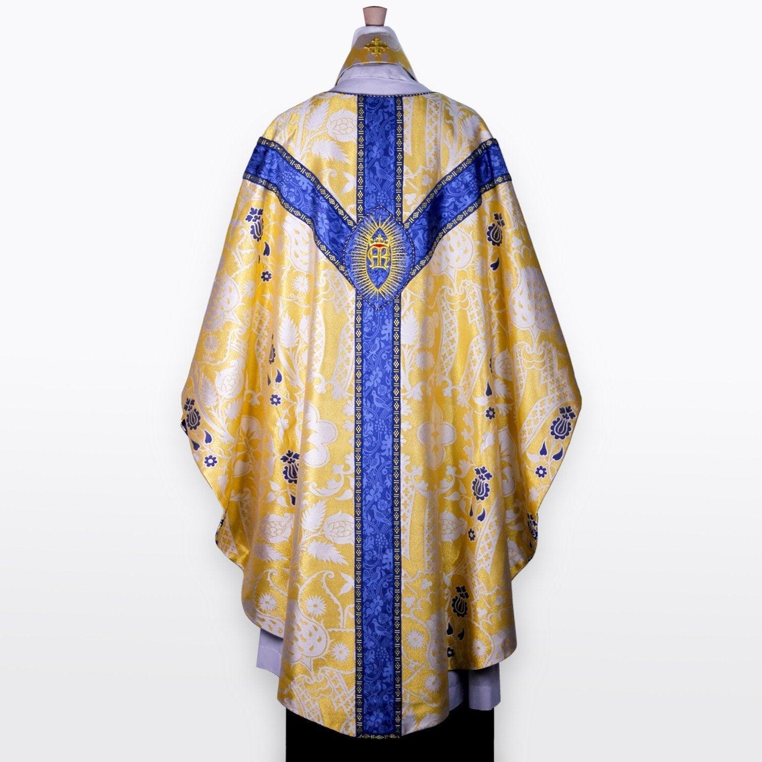 Embroidered Full Gothic Chasuble in Comper Strawberry - Watts & Co. (international)