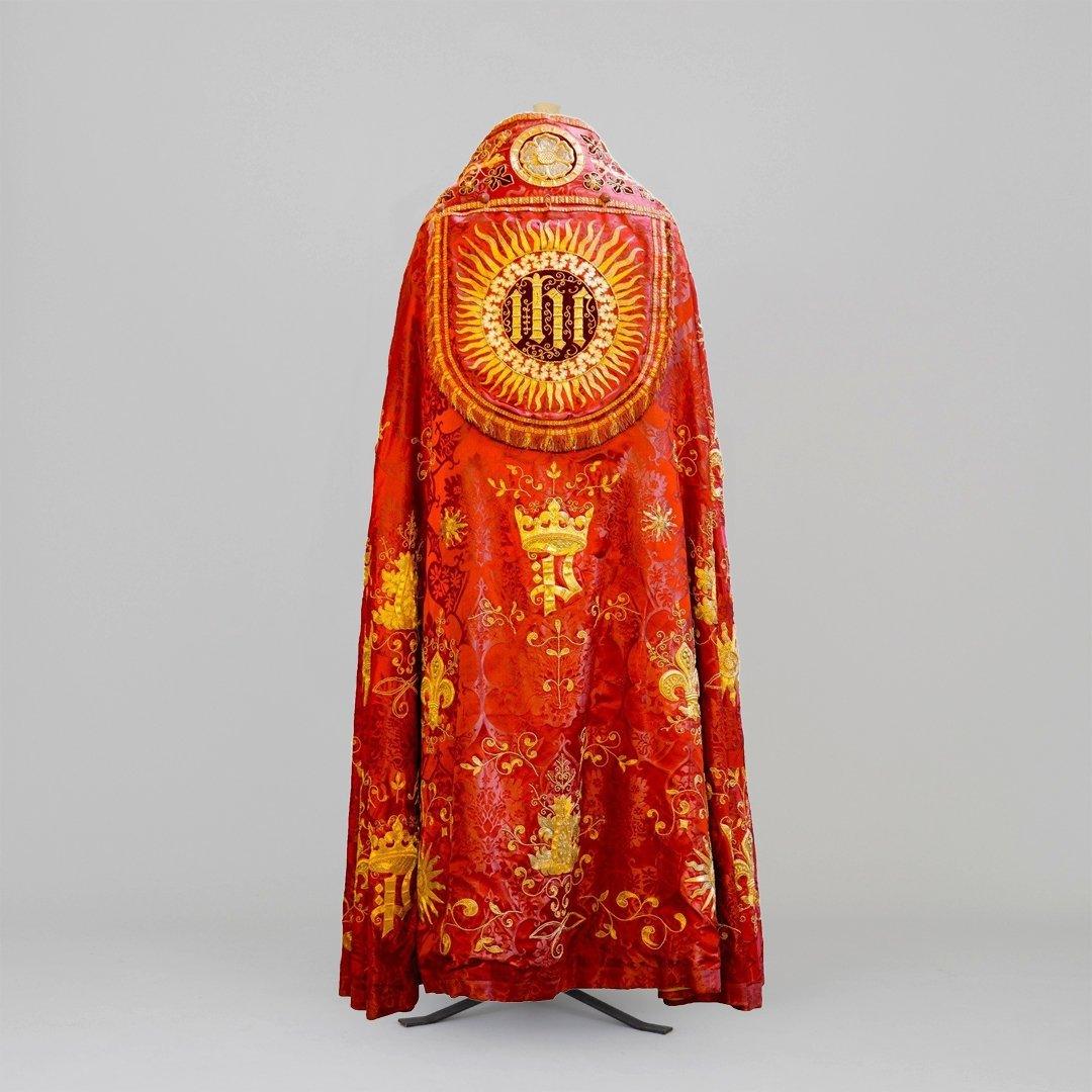 Embroidered Minster Cope in Sarum Red Gothic - Watts & Co.