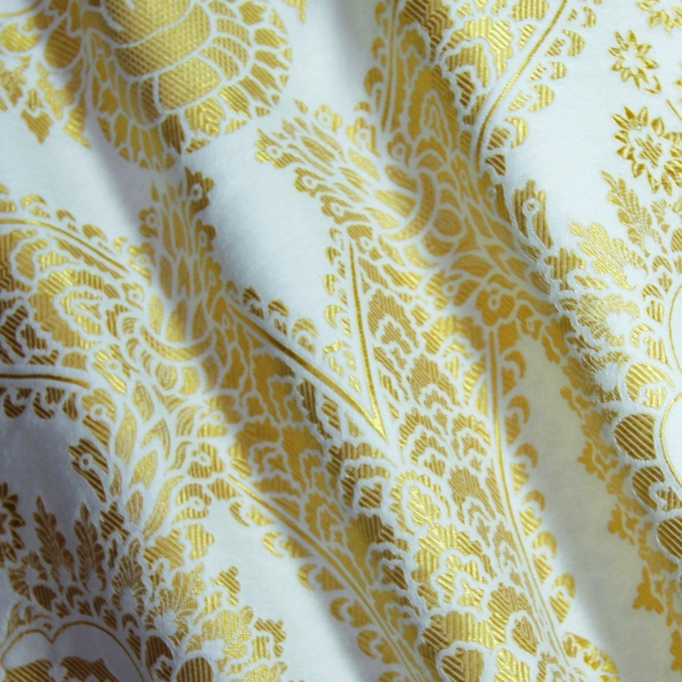 Embroidered Minster Cope in White/Gold Memlinc with Red Velvet Orphreys - Watts & Co. (international)