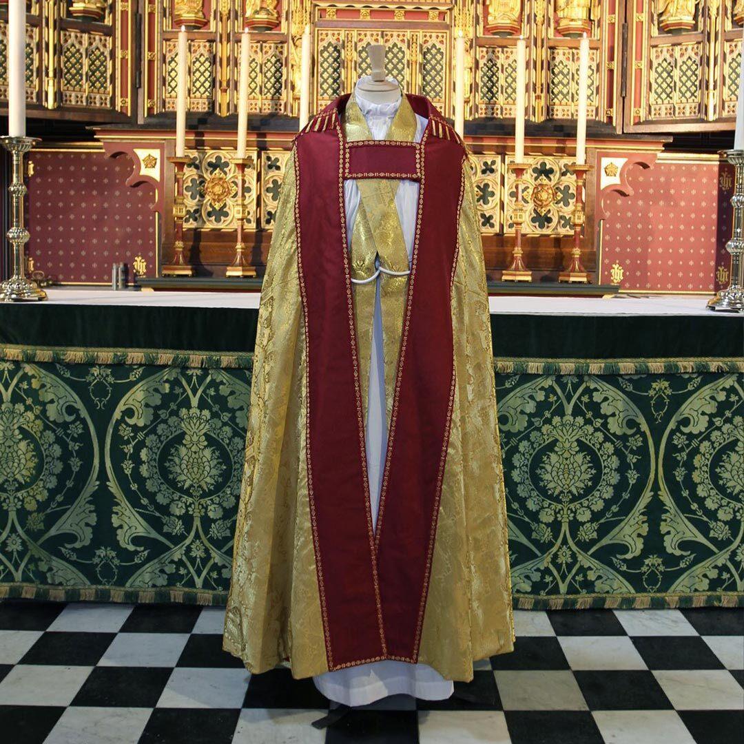 Embroidered Phoenix Cope in Stag, Cloth of Gold - Watts & Co. (international)