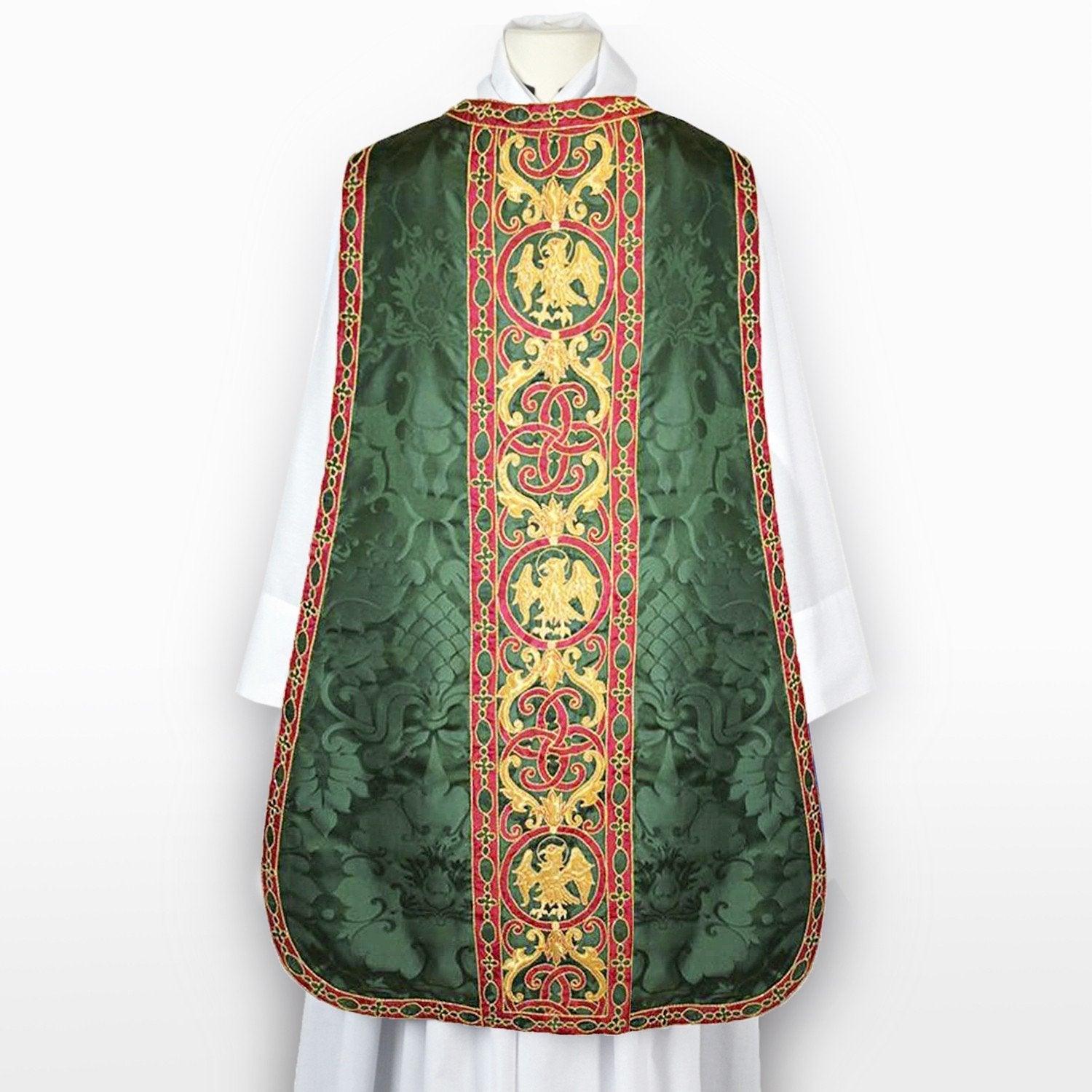 Embroidered Spanish Chasuble in Green Bellini - Watts & Co. (international)