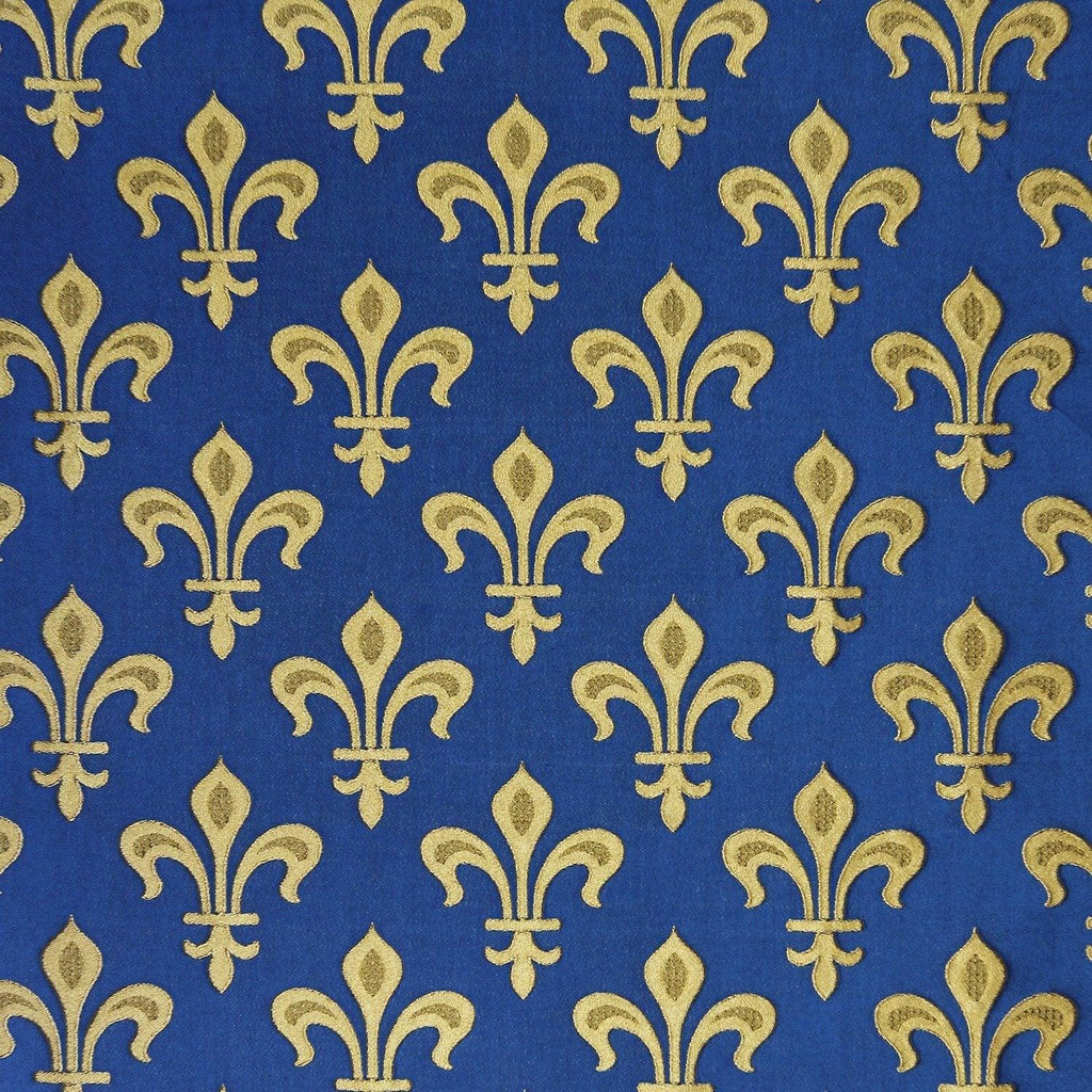 Fleur de Lys Brocade - Blue & Gold - Watts & Co. (international)