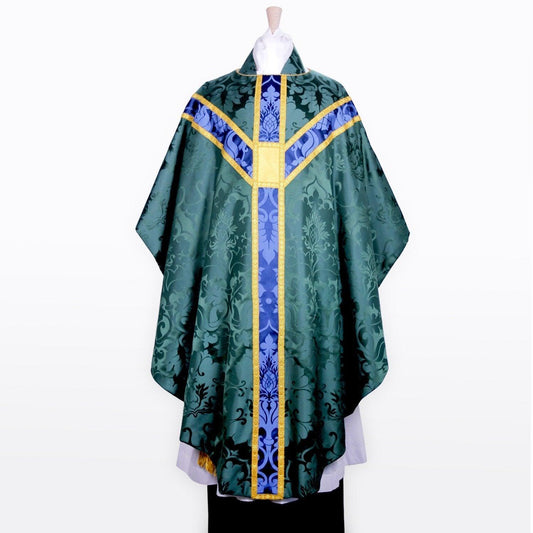 Full Gothic Chasuble in Green Bellini - Watts & Co. (international)