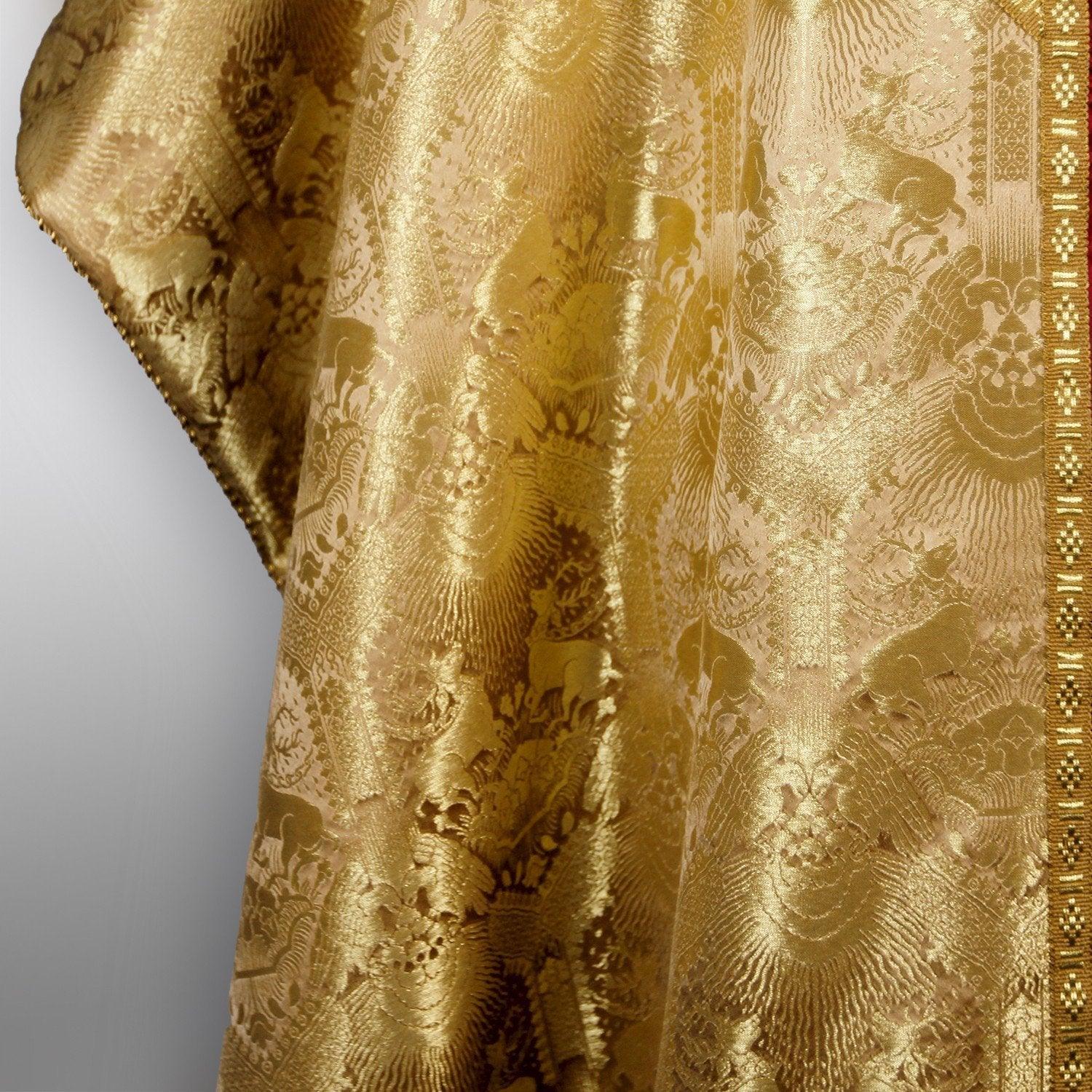 Full Gothic Chasuble in Stag, Cloth of Gold - Watts & Co. (international)