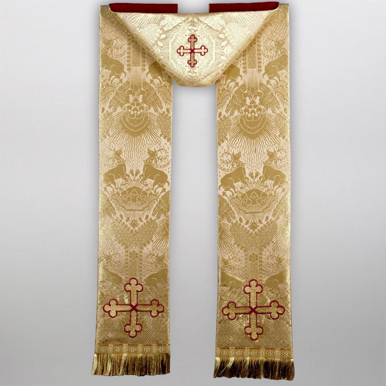 Full Gothic Chasuble in Stag, Cloth of Gold - Watts & Co. (international)