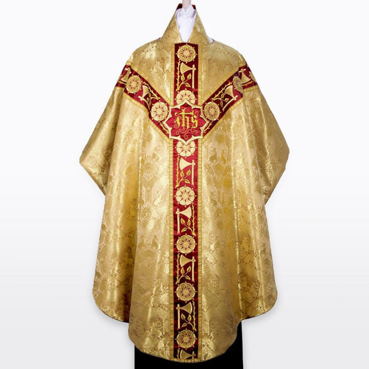 Full Gothic Chasuble in Stag, Cloth of Gold - Watts & Co. (international)