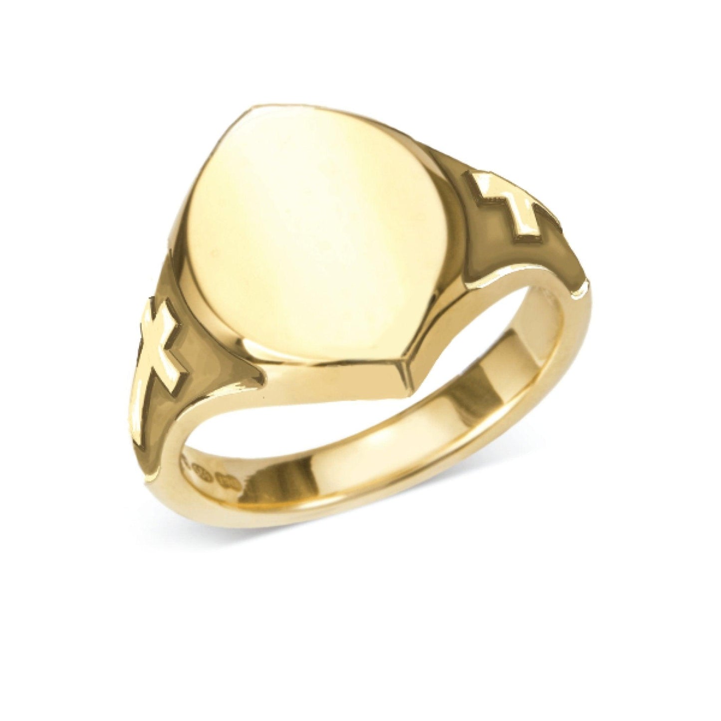 Gold Custom Engraved Bishop Ring - Watts & Co.