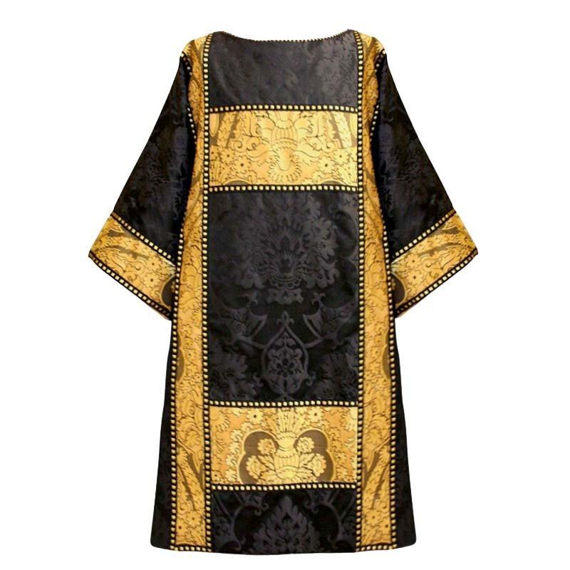 Gothic Dalmatic in Black Gothic with Jet Crevelli Orphreys - Watts & Co. (international)