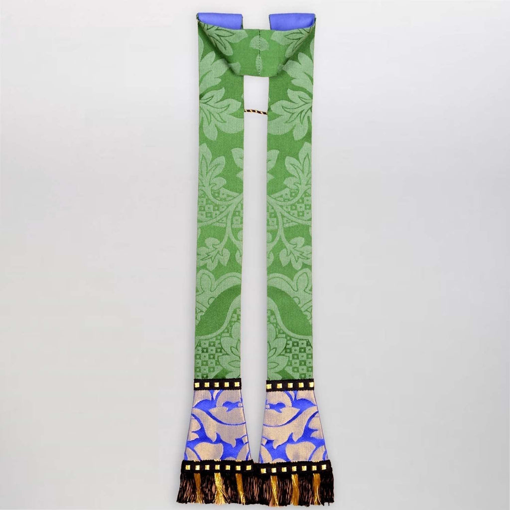 Gothic Dalmatic in Green St Margaret with Blue/Gold Fairford Orphreys - Watts & Co. (international)