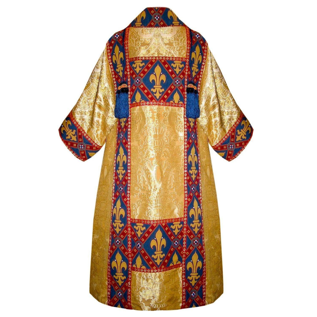 Gothic Dalmatic in Perle Crevelli with Pugin Style Fleur de Lys Orphreys - Watts & Co. (international)