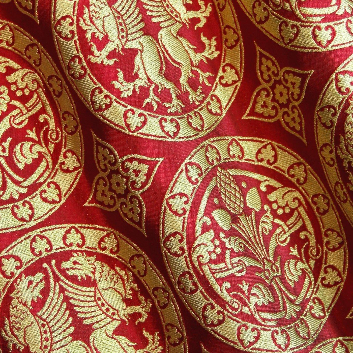 Gothic Dalmatic in Red/Gold Chalcedon with Red Satin Orphreys - Watts & Co. (international)